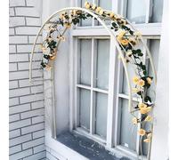 Arco da giardino in metallo, traliccio per piante rampicanti, montaggio a parete, design semicircolare, perfetto per porte e finestre e decorazione d'ingresso