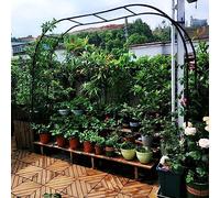 Arco da giardino in metallo, traliccio per piante rampicanti, pergola resistente alle intemperie, pergola in ferro battuto, 300 x 220 cm, arco da giardino nero per un bellissimo paesaggio
