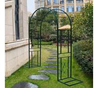 Arco da giardino in metallo, traliccio per piante rampicanti, resistente, antiruggine, decorazione per ingressi da giardino, design ampio