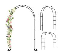 Arco da giardino in metallo, traliccio resistente alle intemperie per piante rampicanti, elegante decorazione per matrimoni all'aperto, pergolato da giardino per rose, pergola da giardino, (colore