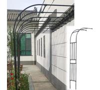Arco da giardino in metallo zincato for rose, robusto arco alto 2,3 metri for un bellissimo supporto da giardino (dimensioni: 120x240 cm, colore: nero)(Black,240x240cm/7.9x7.9ft)