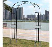 Arco da giardino in metallo zincato, pergolato per rose resistente alle intemperie per matrimoni, traliccio durevole per piante rampicanti, regalo decorativo per esterni per gli amanti del giardino