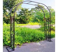 Arco da Giardino Metallo per Rose Rampicanti, 140cm 180cm 220cm 260cm 300cm 340cm Archetto con Rose Traliccio Arbor Matrimoni Supporto Fiori per Interni Ed Esterni Giardino(Brown,140x230x40cm)