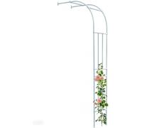 Arco da Giardino Mezzo Contro il Muro, for Rose in Metallo a Lato, H 240 Cm, Piccolo Traliccio, Robusto Pergolato for Arrampicatori Decorazione Garage Terrazzo(White,H240xL260cm)