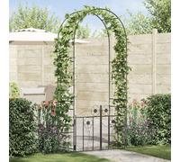 Arco da giardino moderno con serratura in metallo nero 203 x 50 x 218 cm per terrazza e giardino come passaggio stabile o centro decorativo con durevole