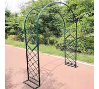 Arco da giardino per esterni, traliccio, supporto per rose | 140/180/200/260/300/340 cm con basi per piante rampicanti, giardini, decorazione di cortili, pergolato(Green,220cm)