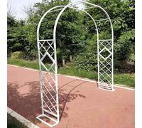 Arco da giardino per esterni, traliccio, supporto per rose | 140/180/200/260/300/340 cm con basi per piante rampicanti, giardini, decorazione di cortili, pergolato(White,220cm)