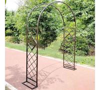 Arco da giardino per esterni, traliccio, supporto per rose | 140/180/200/260/300/340 cm con basi per piante rampicanti, giardini, decorazione di cortili, pergolato(Brass,340cm)