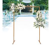 Arco Da Giardino Per Matrimonio, 2 x 1,5 M, Telaio In Metallo Dorato, Arco Per Palloncini, Composizione Floreale, Metallo Quadrato Arco Di Nozze, Decorazione Da Giardino