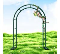 Arco da giardino per matrimonio, 80 x 350 cm di larghezza, supporto per piante rampicanti per rose, pergolato, traliccio per decorazioni di nozze, verde scuro, 180 x 250 cm