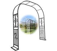 Arco da giardino per piante rampicanti, 230 cm, in metallo, disponibile in nero, bianco, verde, marrone, robusto supporto da esterno per rose e viti (larghezza 3 m x altezza 2,3 m)