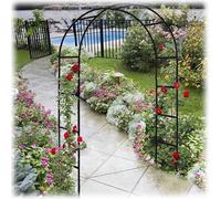 Arco da giardino per piante rampicanti, arco per matrimonio, per esterni, altezza 2,20 m/2,30 m, arco per rose 240 x 230 cm, telaio in metallo, perfetto per la decorazione del giardino