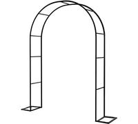 Arco da giardino per piante rampicanti, decorazione per matrimoni, traliccio ad arco in metallo per rose e arborvitae, arco da giardino per esterni, 2,4 m di larghezza x 2,2 m di altezza, telaio per