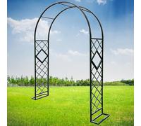 Arco da Giardino per Piante Rampicanti Estern Interni Terrazzo Matrimoni Arco per Rose Robusto Traliccio per Rose Steel Supporto per Piante Resistente(Verde,W140xH230cm)