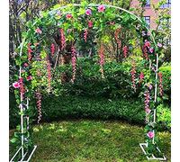 Arco da giardino per piante rampicanti, in acciaio zincato, 180 x 220 cm, elegante pergolato da giardino bianco per decorazione esterna, larghezza 180 x altezza 220 cm, supporto per rose e viti