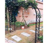 Arco da giardino per piante rampicanti in ferro battuto, arco per rose da esterno, pergolato in metallo, 280 cm x 250 cm, nero, perfetto per decorazioni da giardino e archi nuziali