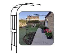 Arco da Giardino per Piante Rampicanti in Metallo, Mezza Arcata per Rose e Glicine, Montaggio a Parete, Supporto Robusto per Esterno, H240cm Nero/Bianco(Nero,W90XH240cm)
