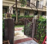 Arco da giardino per piante rampicanti, in metallo, per esterni, per balconi, grande, 2,6 m x 2, colore naturale, decorazione da giardino robusta