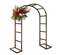 Arco da giardino per piante rampicanti in metallo robusto per rose decorazione per matrimoni e feste, da 80 cm a 350 cm, misura regolabile, colore marrone 350 x 220 cm