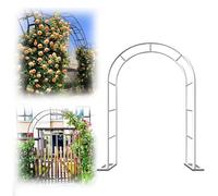Arco da giardino per piante rampicanti, pergolato in metallo, per viti e rose, decorazione per esterni, per matrimoni, traliccio ad arco bianco (0,8 x 2 x 0,4 m) perfetto per giardini e terrazze