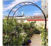 Arco da giardino per piante rampicanti, pergolato per matrimonio, con base in metallo, 350 cm x 180 cm, 240 cm, 140 cm, 120 cm, nero e verde, 3,5 m x 2,2 m, motivo floreale