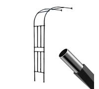 Arco da giardino per piante rampicanti, supporto per rose e viti, in metallo, per esterni, 240 cm di altezza, 60 cm di larghezza, traliccio semiarco, decorazione da giardino durevole