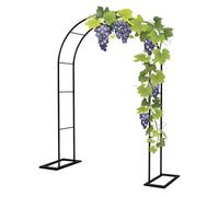 Arco da giardino per piante rampicanti, telaio in acciaio resistente, supporto per rose e verdure, decorazione per esterni, struttura in metallo resistente per giardini e cortili