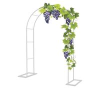 Arco da giardino per piante rampicanti, telaio in acciaio resistente, supporto per rose e verdure, decorazione per esterni, struttura in metallo resistente per giardini e cortili
