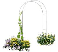 Arco da giardino per piante rampicanti, traliccio in metallo per esterni, decorazione per matrimoni, colore nero o bianco, altezza da 0,8 m a 3,5 m