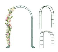 Arco da giardino per rose in metallo, resistente alle intemperie, per piante rampicanti, arco verde per matrimoni, decorazione da giardino all'aperto, pergolato per rose e viti