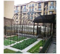Arco da giardino per rose, larghezza regolabile: 120-350 cm, arco nuziale, supporto per piante rampicanti, facile da montare, riconfigurabile, colore verde, decorazione per esterni durevole.