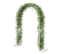 Arco Da Giardino Per Rose Piante Rampicanti, 220/230cm Garden Pergola Traliccio Metallo Per Decorazioni Nozze Esterni E Interni, Orto, Prato(White,3.0m*2.20m*40cm)