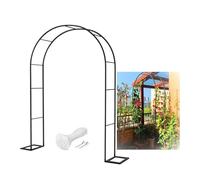 Arco da giardino per rose rampicanti, grande traliccio pergolato per piante e viti, decorazione per matrimoni e feste, altezza 200/220/230 cm, nero (350 x 220 cm)