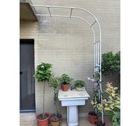 Arco da giardino per rose rampicanti, pergolato in metallo, 90 x 240 x 40 cm, 200 x 267 x 50 cm, 350 x 267 x 50 cm, robusto traliccio da esterno per viti bianco/nero, perfetto per la decorazione del