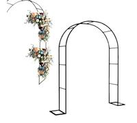 Arco da giardino per rose rampicanti, traliccio in metallo, resistente alle intemperie, decorazione per esterni, 230 x 200 x 40 cm, elegante design da giardino, pergolato per viti