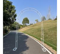 Arco da giardino per un facile montaggio in metallo pergolato da matrimonio rfect per piante rampicanti e decorazione del prato (colore: bianco Dimensioni: 180 x 220 cm)