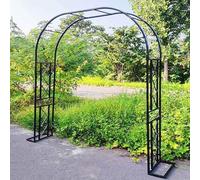 Arco Da Giardino Pergolato In Metallo Arco Per Rose Rampicanti Da Giardino Sostegno Per Piante Arco Per Piante Rampicanti E Viti Da Uva Decorazione Per Cerimonia Matrimoniali(Black,180x230x40cm)