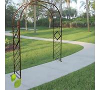 Arco da giardino pergolato traliccio per piante rampicanti, pergolato da giardino in metallo per ortaggi e fiori, decorazione cerimonia nuziale, finitura bronzo