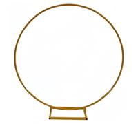 Arco da giardino rotondo in metallo for matrimoni, eventi, portafiori decorativo resistente for feste di compleanno, Natale, grande arco d'ingresso da giardino da 1,5 m(Gold,1 * 1m)