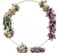 Arco da giardino rotondo in metallo for matrimoni, eventi, portafiori decorativo resistente for feste di compleanno, Natale, grande arco d'ingresso da giardino da 1,5 m(White,1.8 * 1.8m)