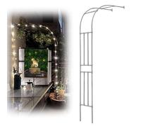 Arco da giardino, semi-arco, arco per rose in metallo, traliccio per pergola, supporto per piante rampicanti all'aperto, traliccio per prato, archi nuziali, resistente alle intemperie (verde, 1,52 m