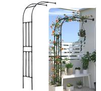 Arco da giardino su metà lato Pergolato da giardino per carichi pesanti Arco da giardino con struttura in acciaio Mezzo arco per piante rampicanti Rose Decorazione dell'arco