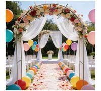 Arco Da Giardino Supporto Per Piante Rampicanti, Sostegno Pergolato In Metallo Per Rose, Fiori, Orto, Decorazione Da Esterno Resistente Raggi UV(1.2 * 2.30m(3.9 * 7.5ft))