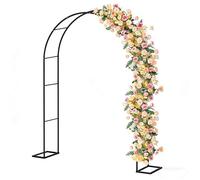 Arco Da Giardino Supporto Per Piante Rampicanti, Sostegno Pergolato In Metallo Per Rose, Fiori, Orto, Decorazione Da Esterno(Black,2.0m*2.30m*25cm)