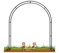 Arco da giardino, traliccio in metallo nero per piante rampicanti, colonna di supporto per rose, decorazione per matrimoni, pergola esterna, disponibile in 120 x 220/140 x 230/200 x 220 cm (dimensioni
