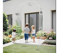 Arco da giardino, traliccio per pergolato da giardino fiorito, robusto pergolato in acciaio per piante rampicanti, decorazione per matrimoni, 200 cm di larghezza x 240 cm di altezza
