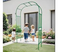 Arco da giardino, traliccio per pergolato da giardino fiorito, robusto pergolato in acciaio per piante rampicanti, decorazione per matrimoni, 200 cm di larghezza x 240 cm di altezza