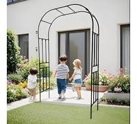 Arco da giardino, traliccio per pergolato da giardino fiorito, robusto pergolato in acciaio per piante rampicanti, decorazione per matrimoni, 200 cm di larghezza x 240 cm di altezza