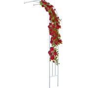 Arco da giardino traliccio pergolato per piante rampicanti, rose, robusti archi in metallo per cerimonie 60 x 240 cm/120 x 240 cm/180 x 240 cm/200 x 240 cm/300 x 240 cm (bianco, 118 x 95 pollici H)
