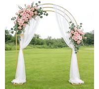 Arco da Matrimonio in Metallo, Arco da Giardino Resistente con Base Robusta, Supporto per Arco a Palloncino per Eventi all'aperto e al Chiuso, Sfondo per Cerimonie,d'oro
